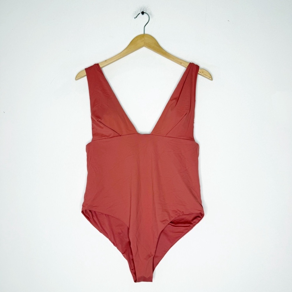 Zara One-Piece Swimsuit Deep V Size XL NWT